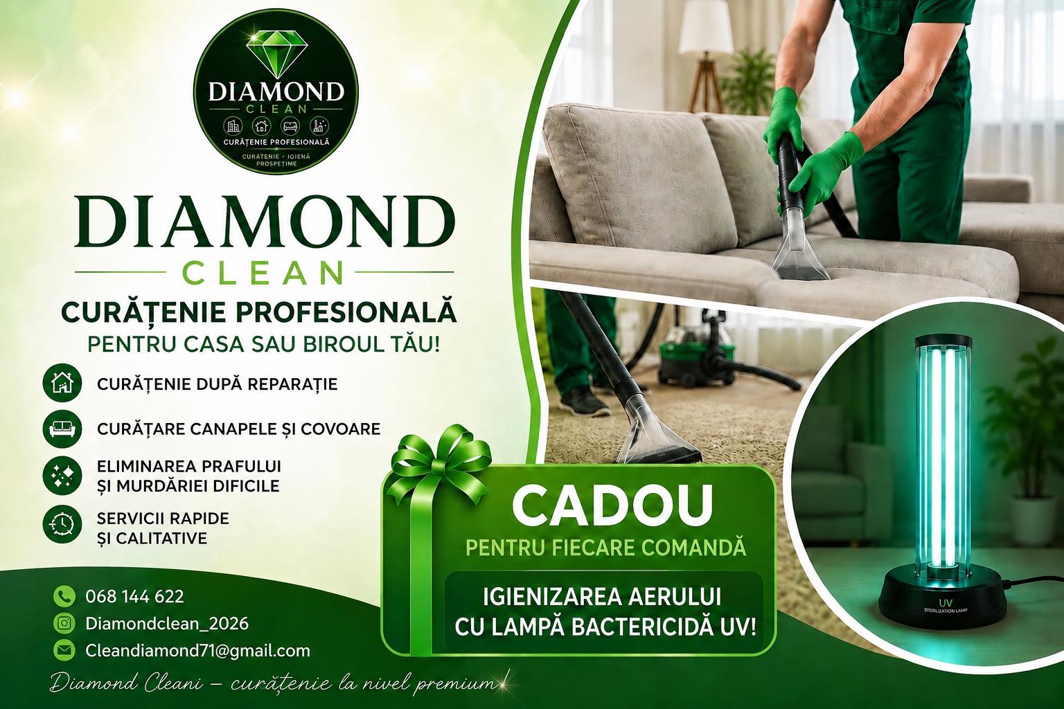 Curățenie profesională pentru casa sau biroul tău — Diamond Clean
